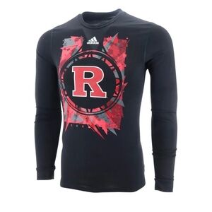 Adidas MENS Rutgers University Long Sleeve Dri Fit size Large